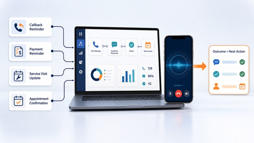 AI calling assistant automating callbacks and business reminders